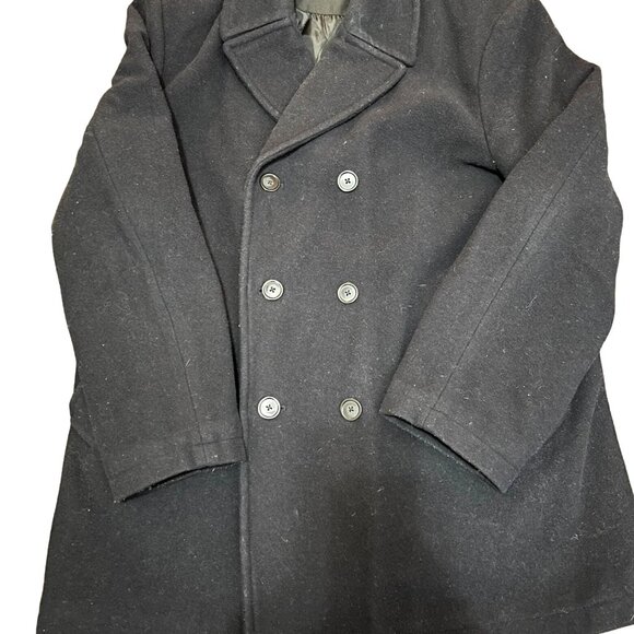 Lauren Ralph Lauren Jackets & Blazers - Lauren Ralph Lauren Navy Blue Double Breasted Wool Blend Pea Coat Large